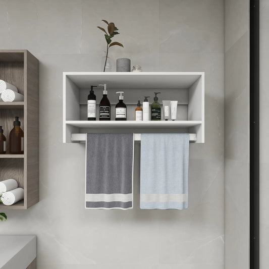 B2 Bathroom Shelves，Modular Wood Closet System Clothes Organizer, Closet System with 2 Closet Shelves, Closet Organizer System, Walk in Closet Organizers and Storage, Closet Systems for Walk in Closets, Closet(32" W x 16" D x 16" H)