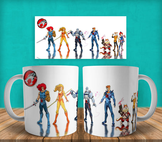 Mug AAA - 11 onz deluxe personalizado Thundercats - Blanco